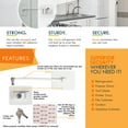 thumbnail image 4 of Guardianite Premium Refrigerator Lock Fridge Freezer Security White with Built-in Keyed Lock 2 Pack, 4 of 7
