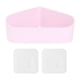 thumbnail image 1 of Estante de almacenamiento de soporte de baño de esquina montado en la pared de plástico sin perforación (rosa), 1 of 8