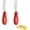 Red, variant on 2 Pack Butter Spreader Knife, Stainless Steel Butter Knife with Ceramic Handle, Cheese Knife and Butter Spreader for Soft and Hard Cheese, Cold Butter, Jam, Dishwasher Safe