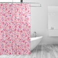 thumbnail image 2 of Coolnut Pink Bohemian Flowers Shower Curtain Bathroom Decor Watercolor Shower Curtain Sets Fabric Cloth Bathroom Curtains with Hooks 60x72 Inch, 2 of 6