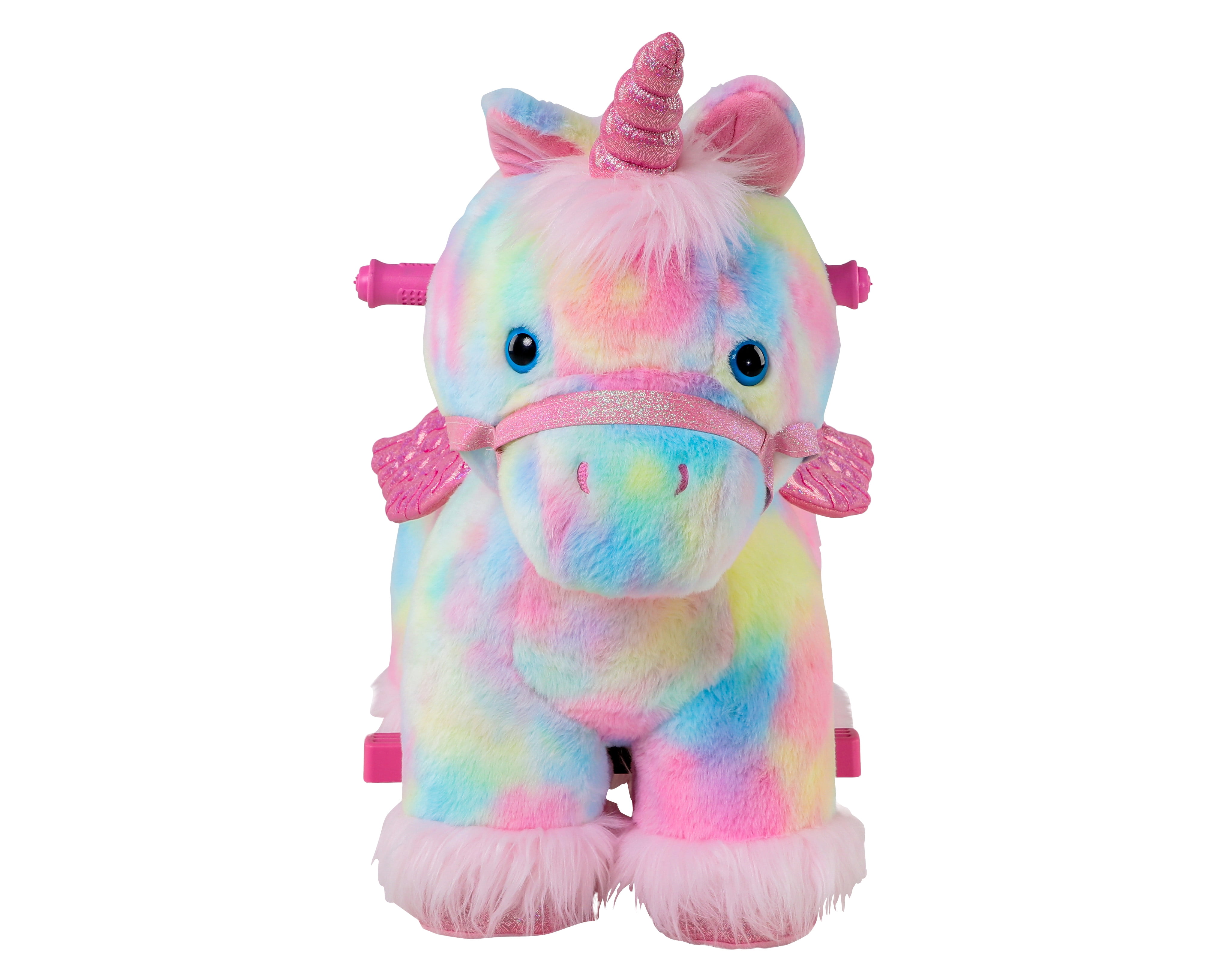 Dynacraft Unicorn 6V Plush Ride-On, Ages 18 Months-3 Years, With Pink Castle Tent, 1 Count