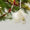 thumbnail image 6 of Hallmark Godchild Baptism You Shine Twinkle Star Keepsake White Porcelain Decorative Accent Ornament, 3.42", 6 of 6