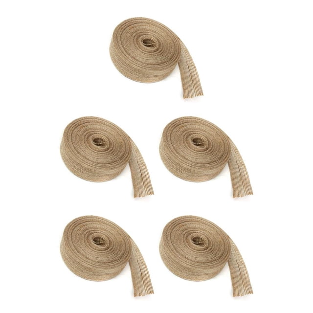 Advancent 10 M/rollo de yute Natural arpillera artesanía envolver cinta de arpillera bandera boda hogar suministros regalo pastel DIY Type3 NO3 Advancent CBP038181