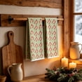 thumbnail image 4 of Green Christmas Patterns Hand Towels Set of 2, Soft Absorbent Decorative Holiday Towels, Xmas Seasonal Towel for Bathroom Kitchen Home Decoration & Gift,23.6x15.7in, 4 of 7