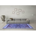 thumbnail image 3 of Ahgly Company Indoor Rectangle Geometric Blue Traditional Area Rugs, 3' x 5', 3 of 4
