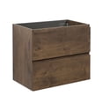 thumbnail image 2 of -24W-105,Wall mount cabinet WITHOUT basin,Walnut color,With two drawers, Pre-assembled, 2 of 6