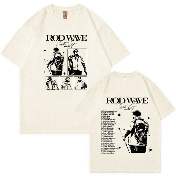 Retro Rod Wave Last Lap Tour 2024 New T Shirts Men's Hip-Hop High Quality Fashion T-shirt Oversized Tees Streetwear