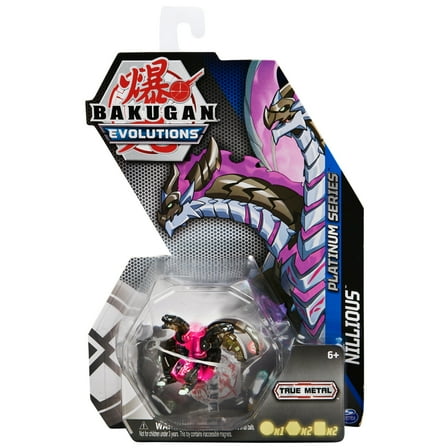 Bakugan Evolutions Platinum Nillious (Black) with Trading Cards