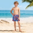 thumbnail image 6 of WPPGONE American Flag Boys Swim Trunks with Liner Teens Elastic Waisted Drawstring 4th of July Straight Leg Bottoms Anniversary Summe Beach Patriotism Shorts with Pockets, 6 of 9