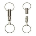 thumbnail image 2 of Zshan 12 Pack Quick Release Key Ring with Double Split Ring Bulk Detachable Silver, 2 of 5