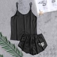thumbnail image 2 of Lindreshi Lingerie Sets for Women 2pc Set Women -Lingerie Sleepwear Satin Silk Lace up Nightwear Pajamas Set, 2 of 4