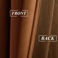 thumbnail image 6 of DriftAway Velvet Curtains Brown Room Darkening 108 Inches Long 2 Panel Set Super Soft luxury Grommet Curtains Thermal Insulated Blackout Drapes for living room Bedroom Gold Brown 52 inch wide, 6 of 8