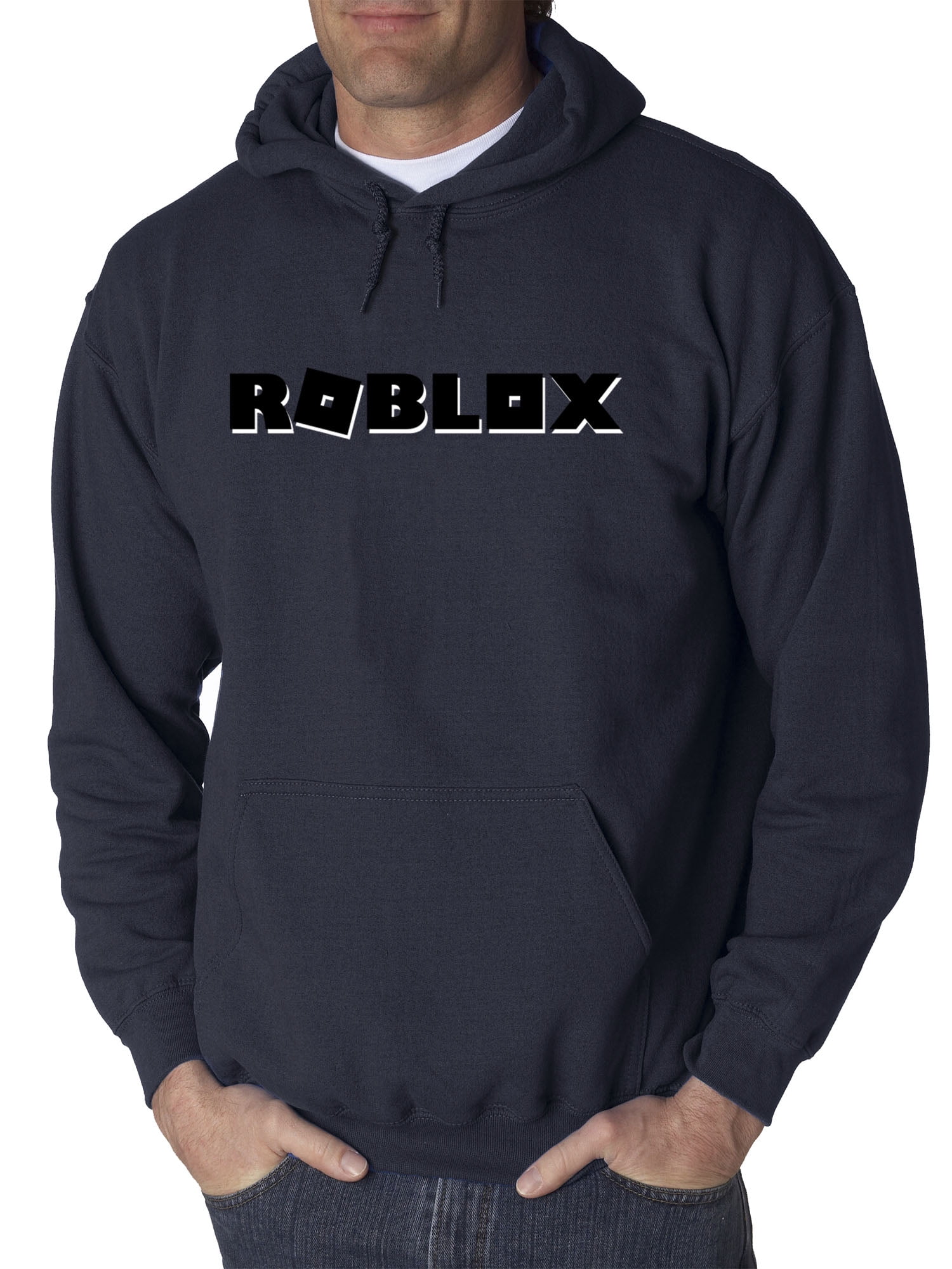 Trendy Usa 1168 Adult Hoodie Roblox Block Logo Game Accent