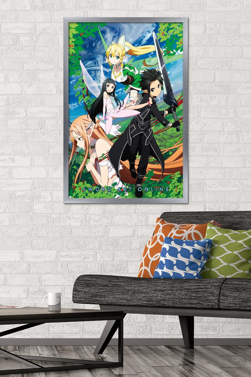 Sword Art Online - Key Art 3 Wall Poster, 22.375" x 34" Framed