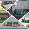 thumbnail image 5 of Green Southwestern Body Pillow Cover, Pillowcase Protectors with Zipper, Breathable Decorative Throw Pillow Case Cover, Boho Ethnic Geometric Retro Pillow Shams for Couch Sofa 20x54Inch, 5 of 8