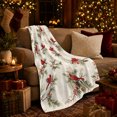 thumbnail image 3 of Winter Cardinals Snowy Pines Vibrant Red Birds Berry, Festive Holiday Scene, Warm Flannel Blanket for Cabin and Lodge, Art Lovers Housewarming Gift, Artistic Home Decor, 3 of 9
