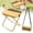 Khaki, variant on Portable Ultralight Collapsible Stool,Camping Chair,Handbag Style Pocket Foldable Stool for Camping Travel Fishing Hiking and Outdoor Activities