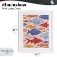 thumbnail image 4 of Stupell Industries Red Yellow and Blue Fish White Framed Print Under Glass, design by The Paper Curator, 4 of 10