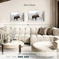 thumbnail image 4 of Elephant Stock Snowy Moose Wall Art - Horizontal Canvas Wall Art - Living Room Wall Decor - Animal Canvas - Brown And White Decor - 36" x 24", 4 of 8