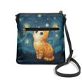 thumbnail image 2 of Tutolipy Cat Starry Night Crossbody Purse, Lightweight Ladies Single Shoulder Bag Durable Waterproof PU Leather Crossbody Purse for Daily Use Everyday, 2 of 7