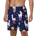 thumbnail image 2 of Gaeub Lama in Space Mens Swim Trunks Stretch Beach Shorts Quick Dry for Men Swim Shorts Swimwear with Pockets- Small, 2 of 9