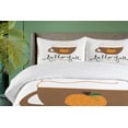 thumbnail image 4 of Ambesonne Hello Fall Duvet Cover Sets, Autumn Pumpkin Spice Cup, 2-Queen, White Caramel Marigold, 4 of 7