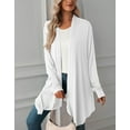 thumbnail image 5 of Cogild Long Open Front Cardigans for Women Comfortable Knitted Layering with Three-Quarter Sleeves Comfort Wear, 5 of 8
