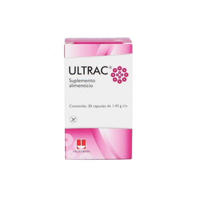 Ultrac 1.43 g Caja Con 30 Cápsulas blanco Asofarma Ultrac Supl Alim Cap C30, Pack of 1