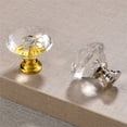 thumbnail image 2 of Juego de 6 perillas de puerta de gabinete de cristal JAMW dorado 3,1*2,9 CM, 2 of 4
