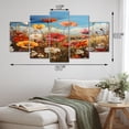 thumbnail image 4 of Designart "Symphony of Wildflowers in the Field I" Floral Metal Wall Décor Set, 4 of 5