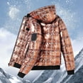 thumbnail image 2 of Lightweight Winter With High Gloss Finish Hooded Jacket For Cold Weather Windproof Insulated Outerwear Coats, 2 of 4