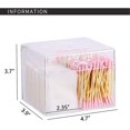 thumbnail image 5 of Botes de baño transparentes para hisopos de algodón, bolas redondas con estante para esponja de maquillaje, contenedor organizador de almacenamiento para encimera de tocador, 5 of 5