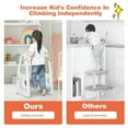 thumbnail image 6 of Topcobe Kids Step Stool Learning Helper with Armrest for Kitchen Toilet Potty Training, Toddler Tower, Gray, 6 of 8