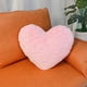 thumbnail image 1 of Zhuge Almohada decorativa para el hogar, almohada de felpa de amor de color sólido con pelo de conejo de imitación, almohada para el respaldo del sofá de la sala de estar (rosa claro), 1 of 5