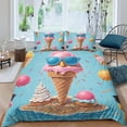 thumbnail image 1 of 3D Ice Cream Printed Comforter Cover Set Children Adult Unique Design Bedding Set Bedroom Decor,Queen (90"x90"), 1 of 5