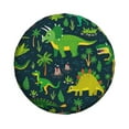 thumbnail image 2 of Balery Dinosaurs And Flowerstire Cover Waterproof Dust-Proof, Universal Spare Wheel Tire Cover For Trailer, Rv, Suv Truck And Vehicle Camper Accessories-16 Inch, 2 of 9