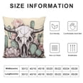 thumbnail image 5 of YINGXI Throw Pillow Covers,Cow Skull Pillow Covers,Skull Pillow Cover Home Decoration, Cow Skull Pillowcases 12x12in, 5 of 5