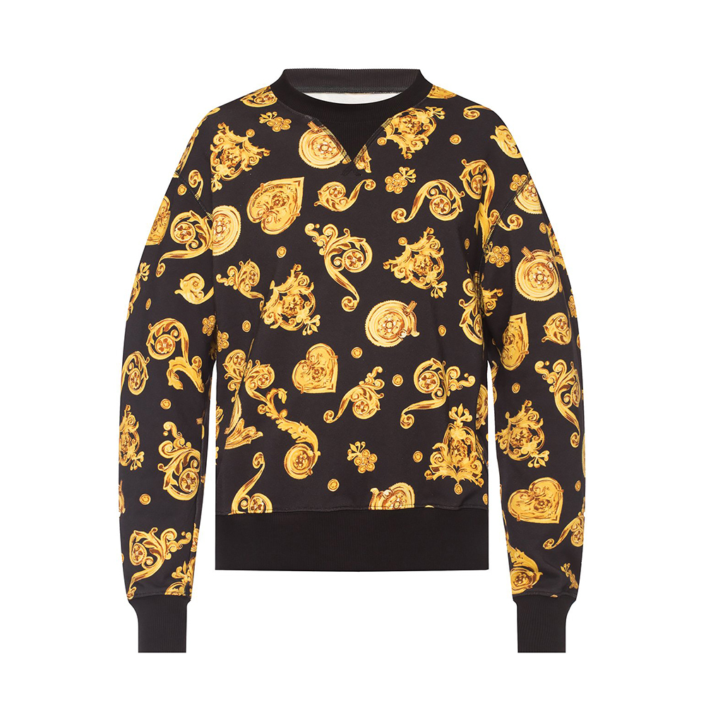 versace jeans crew neck sweatshirt black