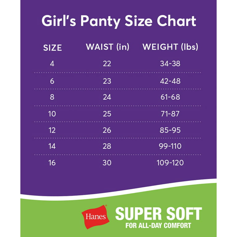  Hanes Baby Girls Toddler 10-pack Pure Comfort Underwear