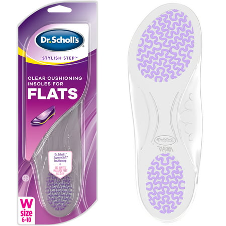 Dr. Scholl’s Stylish Step Clear Cushioning Insoles for Flats, 1 Pair, Size (Best Insoles For Flat Feet)