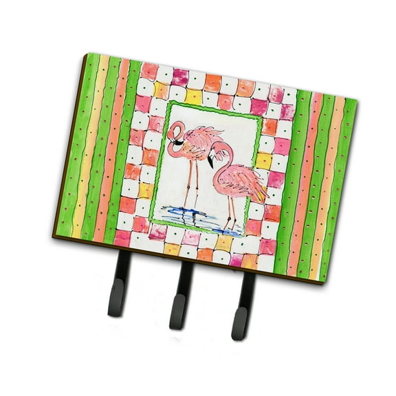 Carolines Treasures 8077TH68 Bird - Flamingo Leash or Key Holder Triple multicolor