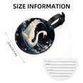 thumbnail image 5 of Swan 2pcs PU Leather Round Bag Tags with Privacy Cover and Name ID Tag - Suitcase Tags for Travel Luggage, Handbags, Backpacks, School Bags, 5 of 6