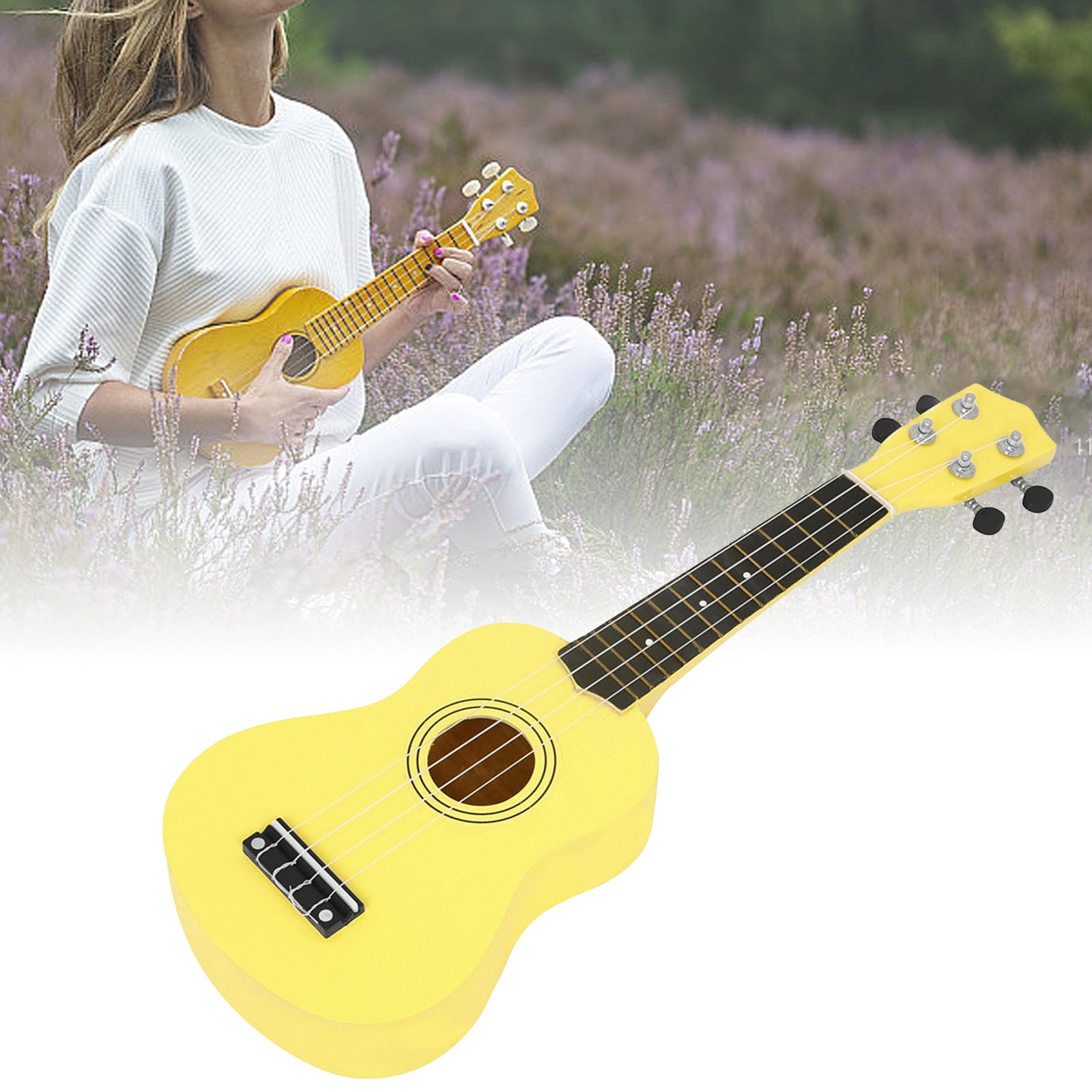 Ukulele 21 Inch Professional Ukelele Small Guitar Delicate Tunings Pegs 4 String Ukulele Wood Gift for Beginner Learning