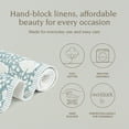 thumbnail image 2 of over&back 18x108 Hand-Blocked Printed Cotton Table Runner - Washable Table Runners for a Custom Home Decor Tablescape - Perfect for Coffee Table, Dinner Table, Living Room, and More - Blue Floral, 2 of 8