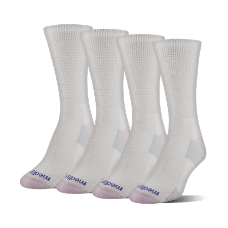 

MediPeds Women s Diabetic NanoGlide Crew Socks Medium 4 Pack