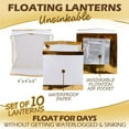 Water Floating Candle Lantern Set of 10