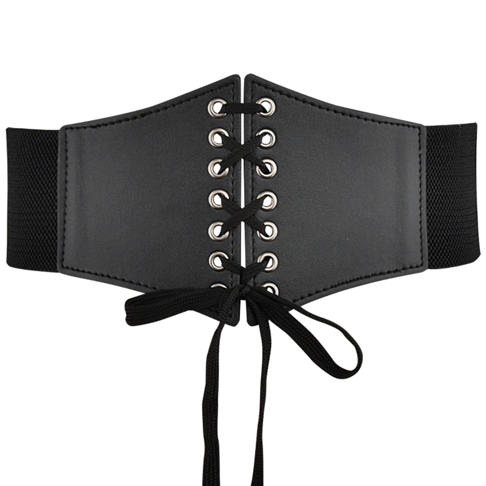 5794 Trendyfashionjewelry Women Black Elastic Waist Corset Wide Belt Shiny Women Black Elastic Waist Corset Wide Belt Shiny Bling  main image 3