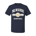 thumbnail image 2 of Wild Bobby City of Milwaukee Basketball Fantasy Fan Sports Men's T-Shirt, Navy, 5X-Large, 2 of 5