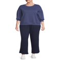thumbnail image 4 of CHOK Women‘s Plus Size Wide-Leg Knit Pants, 4 of 7
