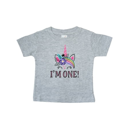 

Inktastic First Birthday Unicorn Outfit for Girl Gift Baby Girl T-Shirt